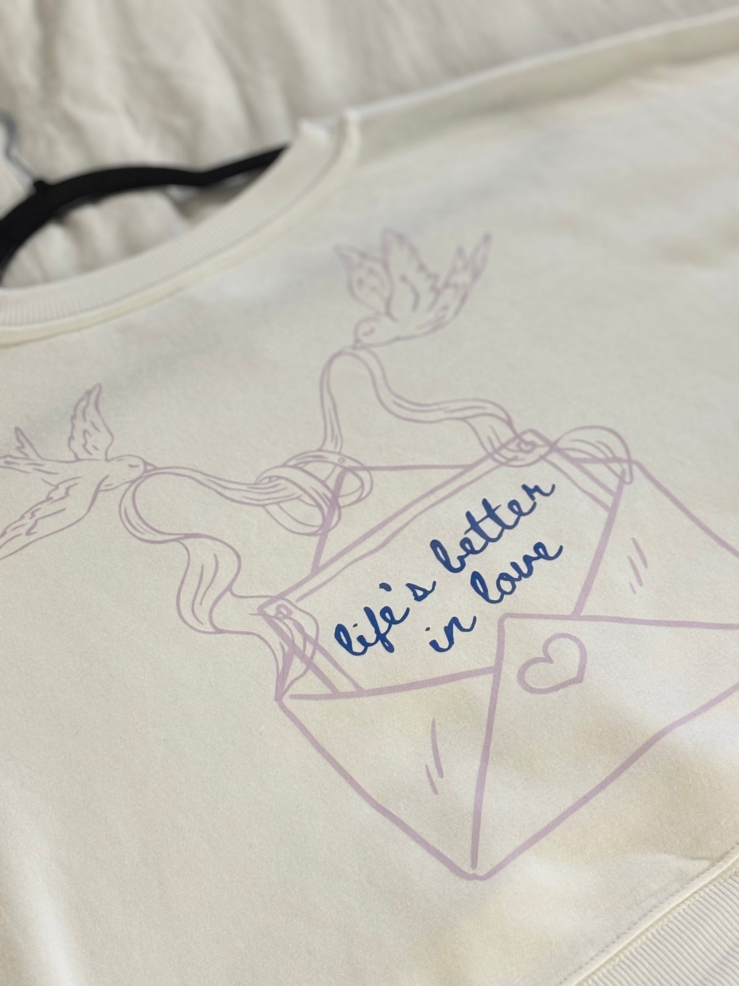Life's Better in Love Cropped Crewneck
