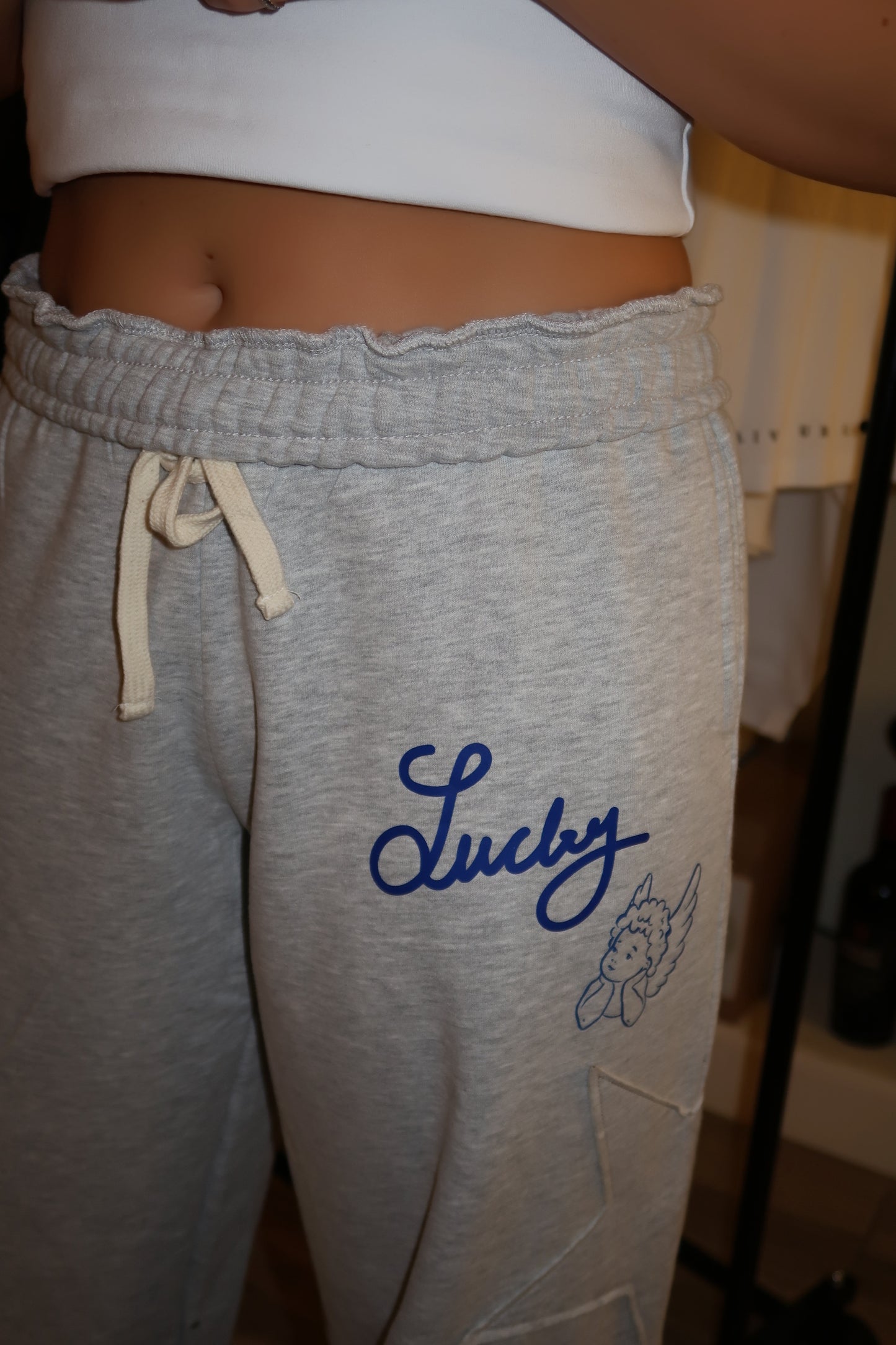 Lucky Star Joggers – Grey (Oversized Fit)