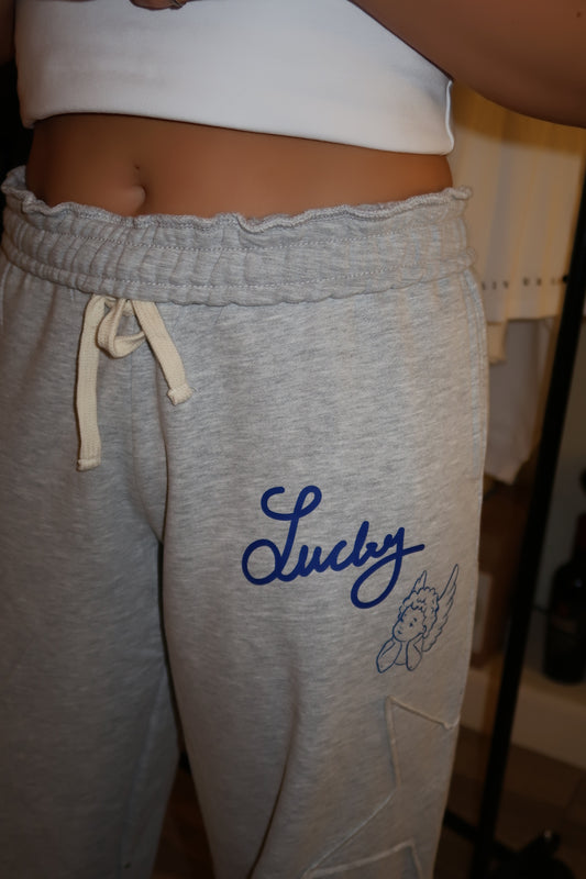 Lucky Star Joggers – Grey (Oversized Fit)