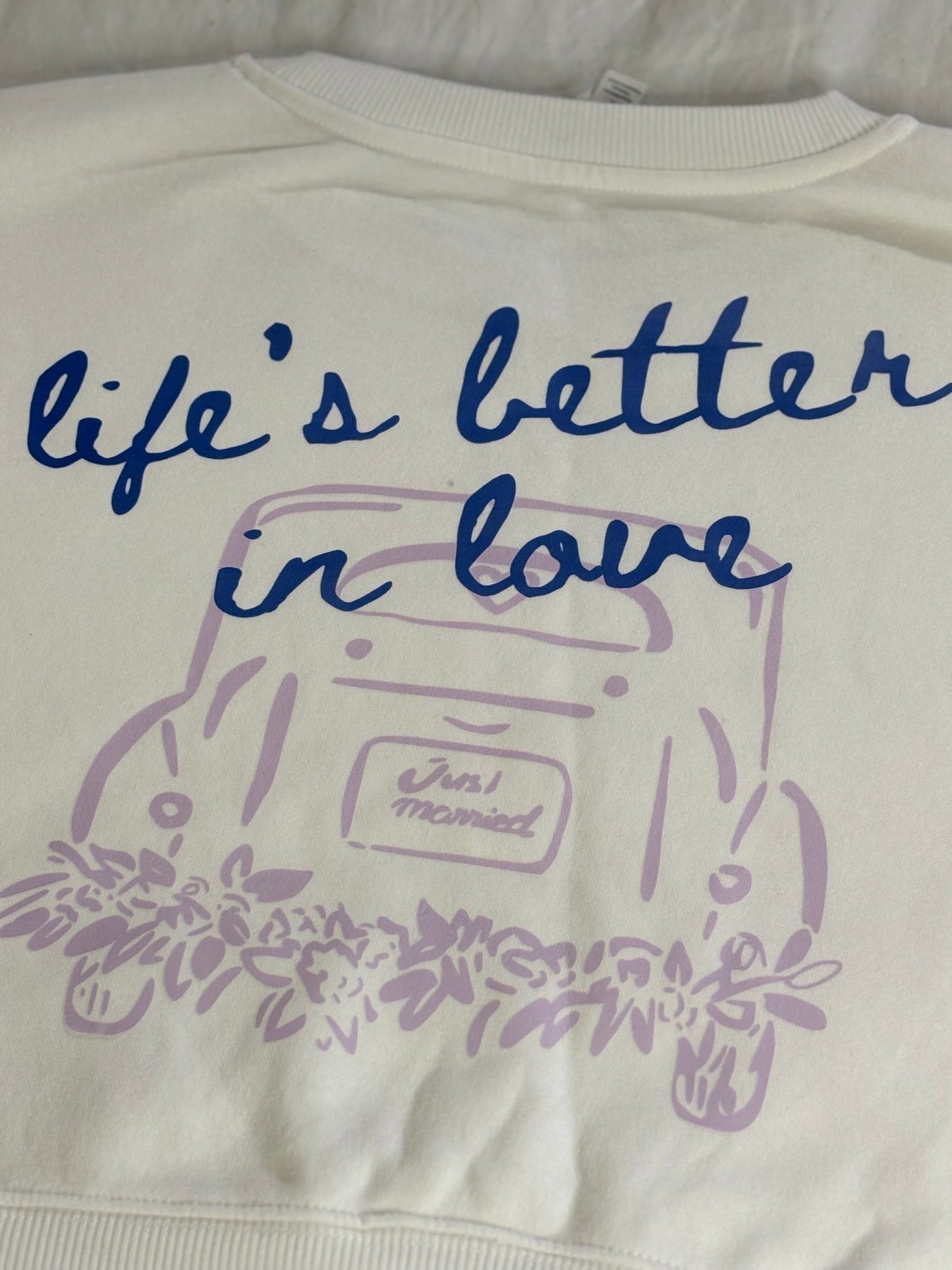 Life's Better in Love Cropped Crewneck