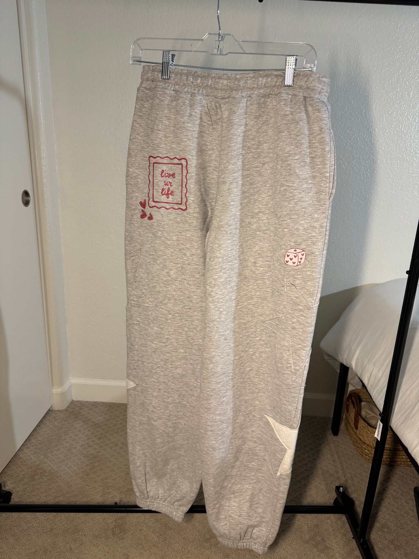 Lucky Star Joggers – Grey (Oversized Fit)