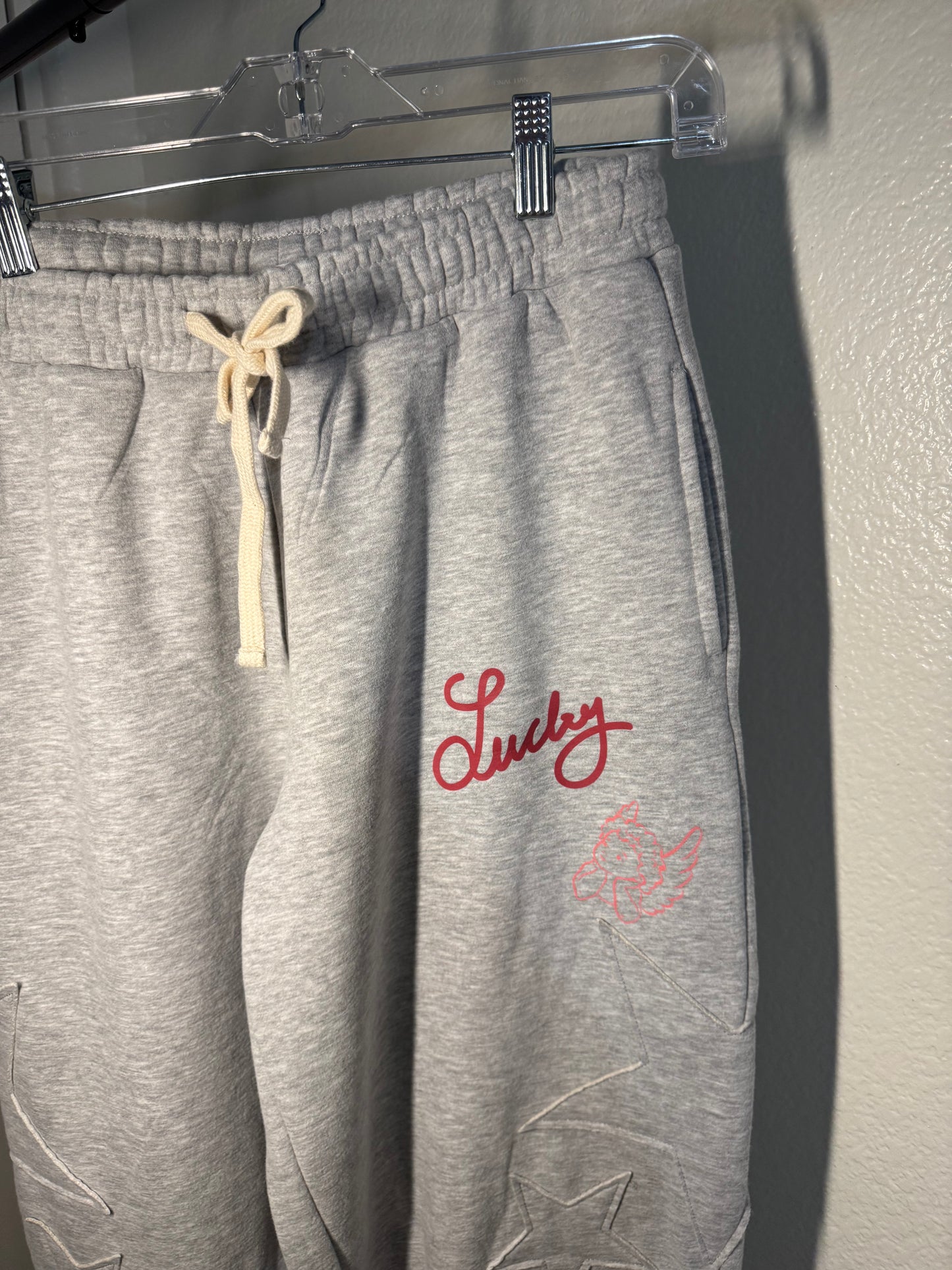 Lucky Star Joggers – Grey (Oversized Fit)