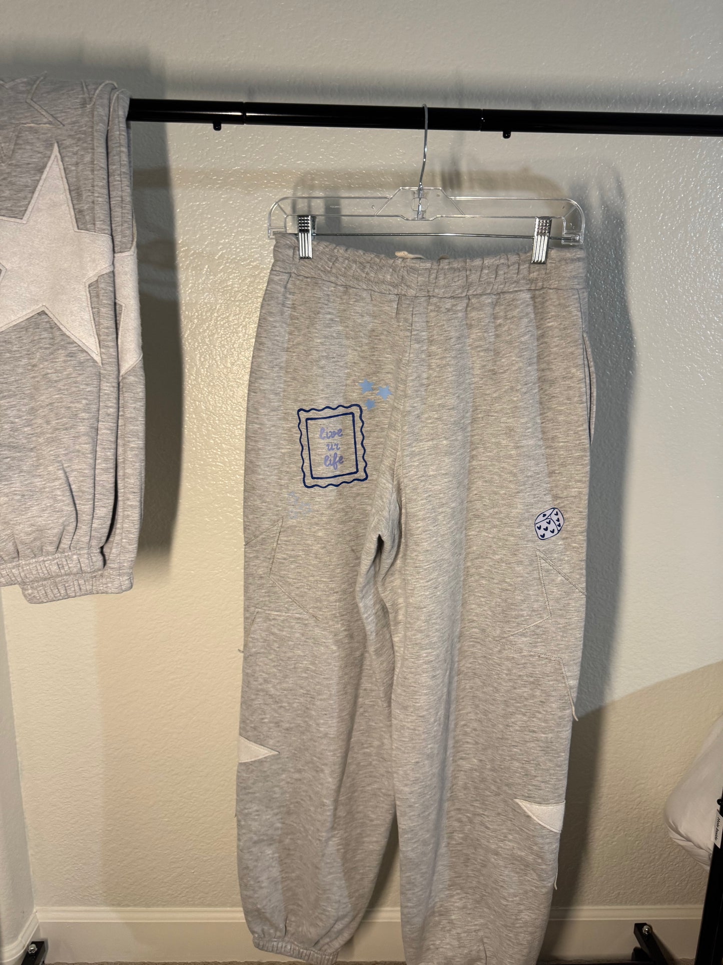Lucky Star Joggers – Grey (Oversized Fit)